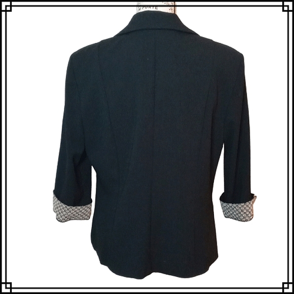 Vintage Studio I Black Retro 80's Statement Blazer Size 10 - Picture 7 of 10